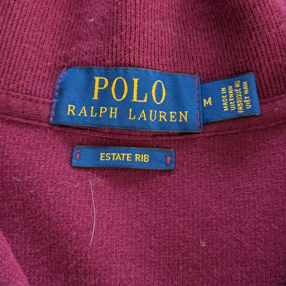 Polo Ralph Lauren Estate Rib Quarter Zip Sweater Size Medium - Picture 10 of 10